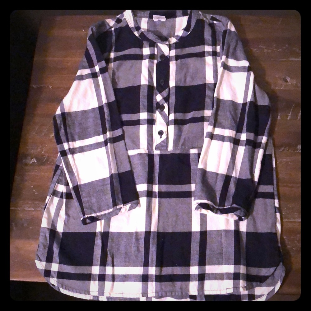 Crewcuts black and white plaid flannel shirt